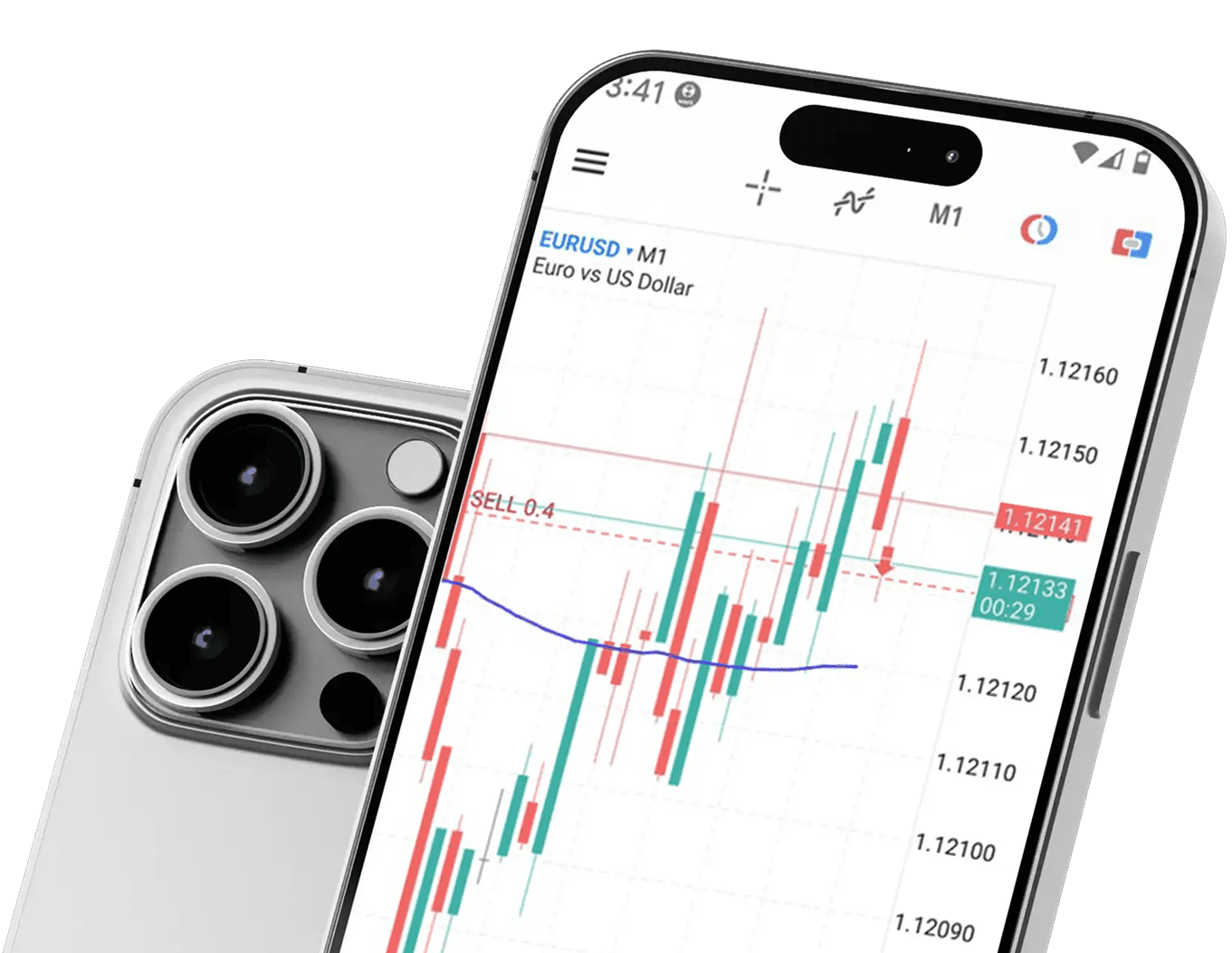 Trading app on smartphone
