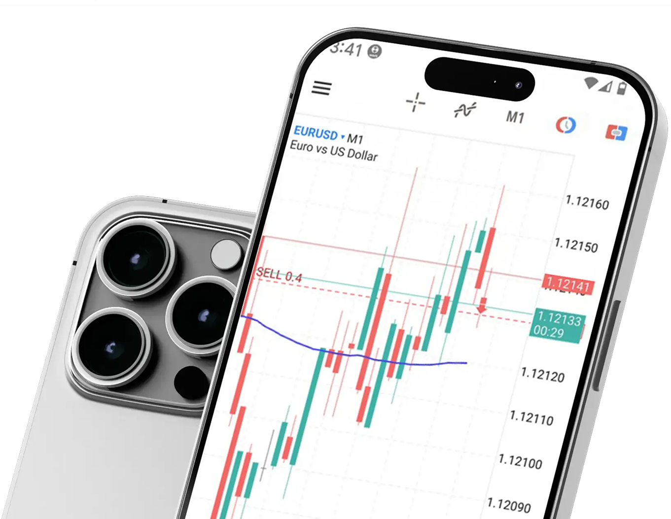 Trading app on smartphone